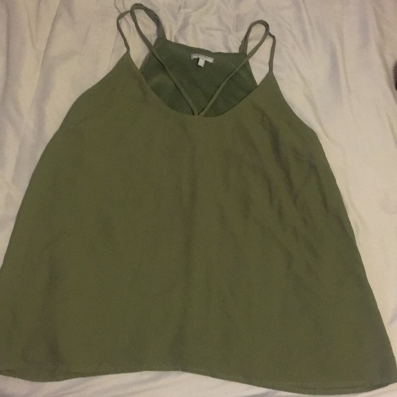 Charlotte Russe Tops - Olive green cross front tank top size S Charlotte Russe Tops - Olive green cross front tank top size S